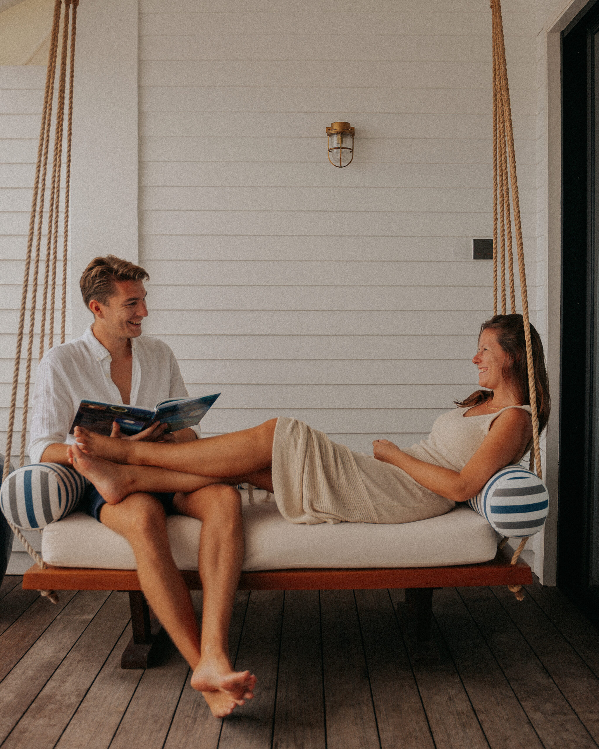 Villa Nautica – Lifestyle – Deluxe Beach Pool Villa – Couple Relaxing